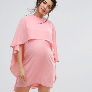Queen Bee Maternity Shift Dress w/ Waterfall Cape